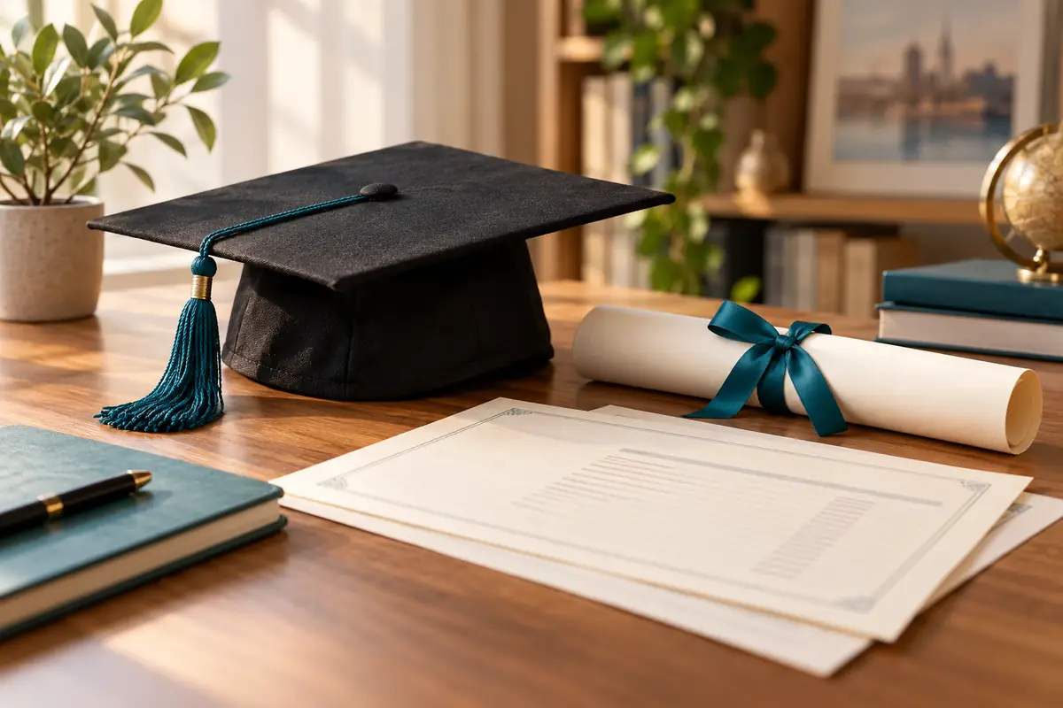 Diploma ve transkript tercümesi için hazırlanan mezuniyet belgeleri